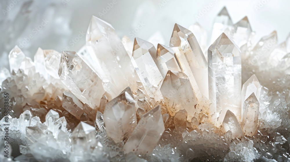 Cluster of crystals on rock Cluster of crystals on rock