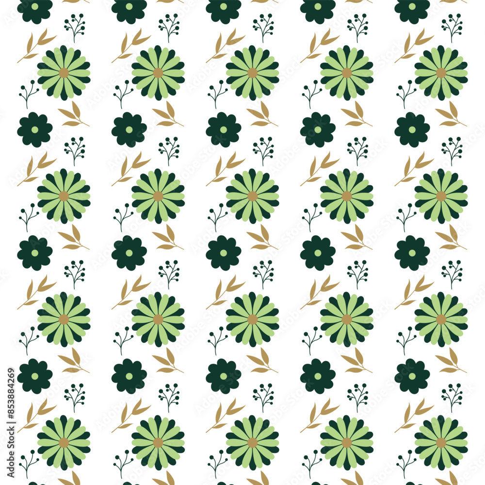 Seamless floral pattern repeating background elements trendy vector illustration Seamless floral pattern repeating background elements trendy vector illustration