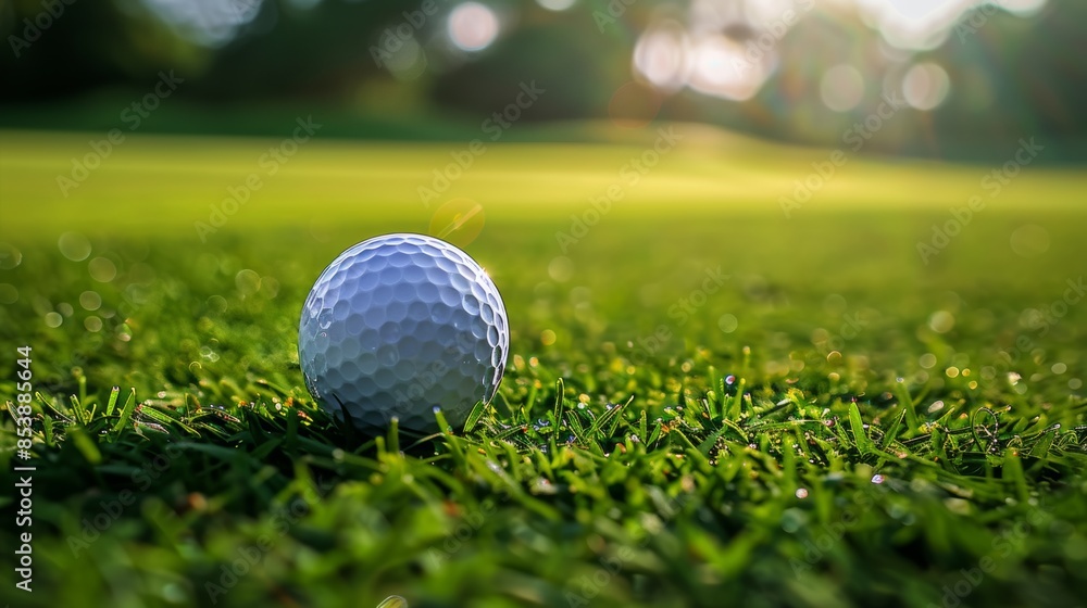 Obraz premium golf ball on green grass