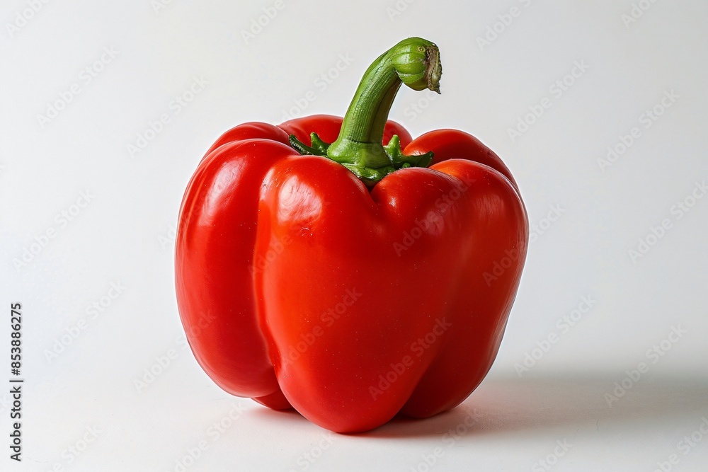 Red pepper green stem white surface Red pepper green stem white surface