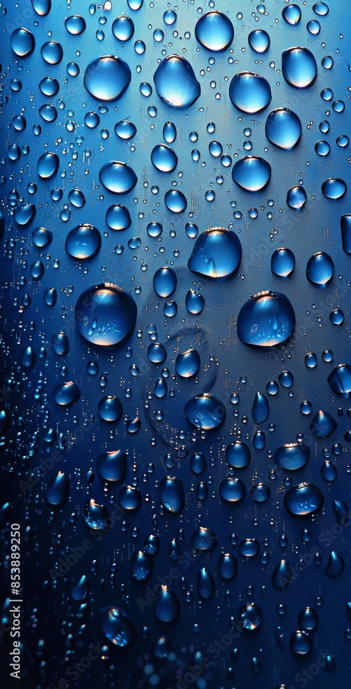 Blue background, water drops, simple background, mobile phone wallpaper Blue background, water drops, simple background, mobile phone wallpaper