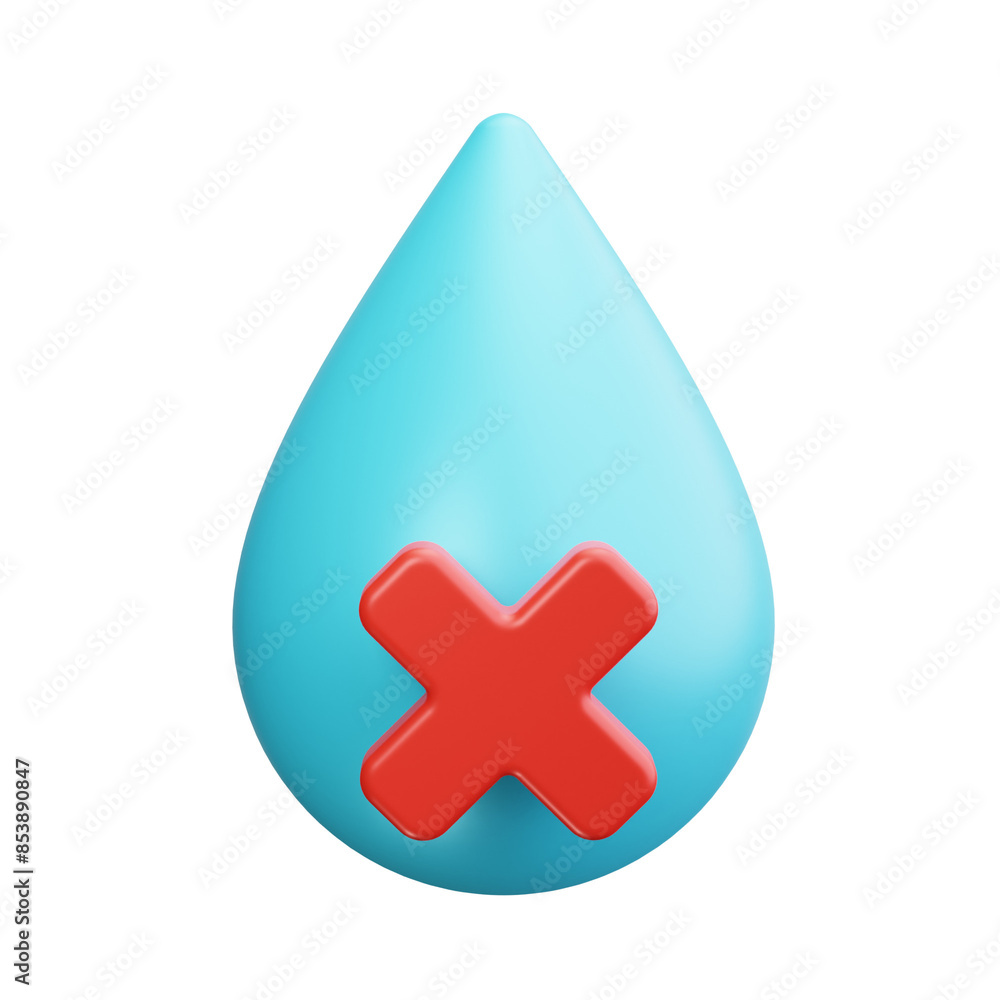 Obraz premium water shortage 3d render icon