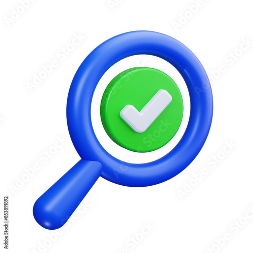magnifying glass 3d render icon
