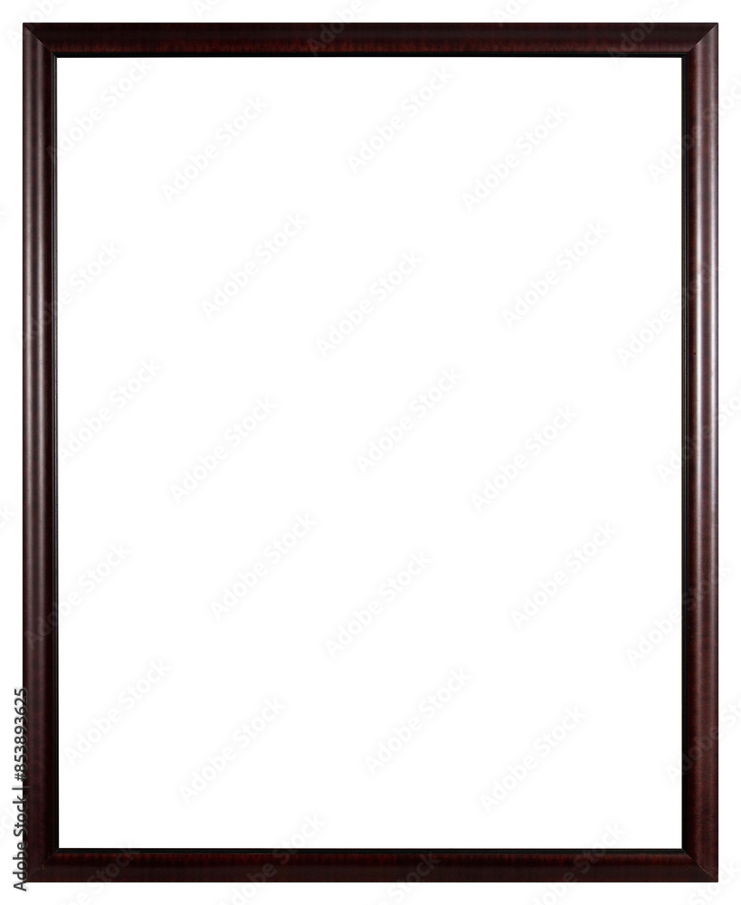 Narrow antique wooden picture frame on a transparent background, in PNG format. Narrow antique wooden picture frame on a transparent background, in PNG format.