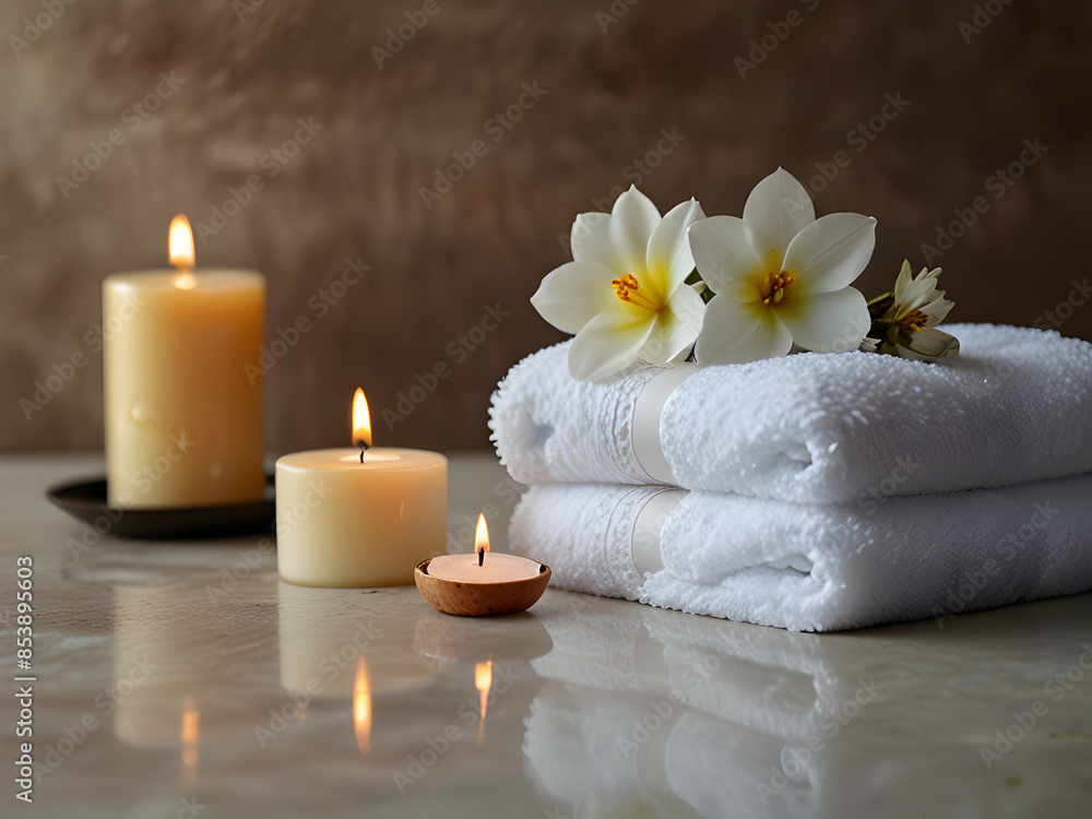 candles and towels candles and towels