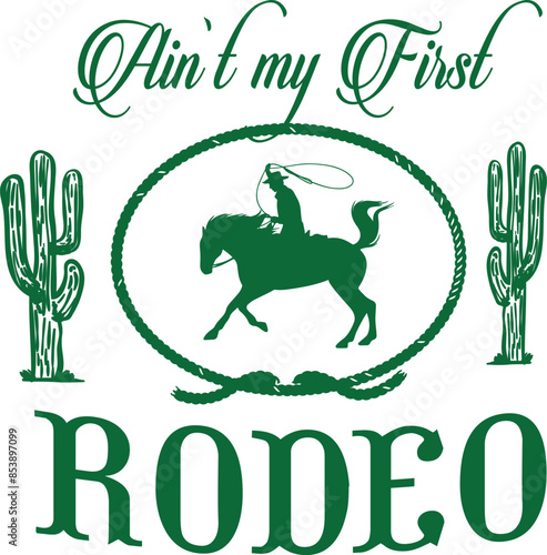 Rodeo Country Club Music Rodeo Texas Southern Western Cowboy Horse Desert Outback Cute Cactus USA Trending Script Slogan Graphic Tee t-shirt logo artwork typography tote badge emblem crest Fashion