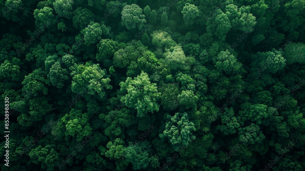 Aerial View of Lush Green Forest, Generative AI Aerial View of Lush Green Forest, Generative AI