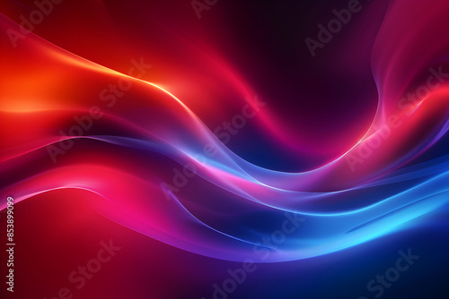 Wallpaper Mural Abstract gradient waves with vibrant blue, red, and purple hues flowing smoothly. Modern, dynamic, and elegant background suitable for creative design projects with copy space. Torontodigital.ca