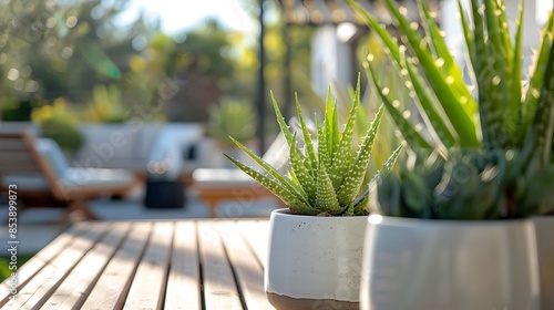 Close up of Blooming Aloe V...