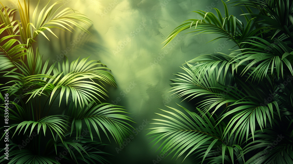 Fototapeta premium palm tree leaves background