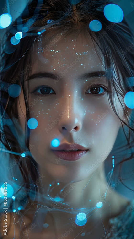 Innovation idea. young korean Asian businessman and women full body looking to camera smile with confident.generative ai Innovation idea. young korean Asian businessman and women full body looking to camera smile with confident.generative ai