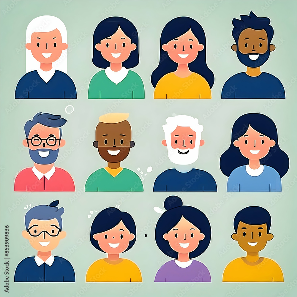 Abstract people of diverse ethnicities, ages, abilities, and non-binary- LGBTQ+ individuals on digital art concept. Abstract people of diverse ethnicities, ages, abilities, and non-binary- LGBTQ+ individuals on digital art concept.