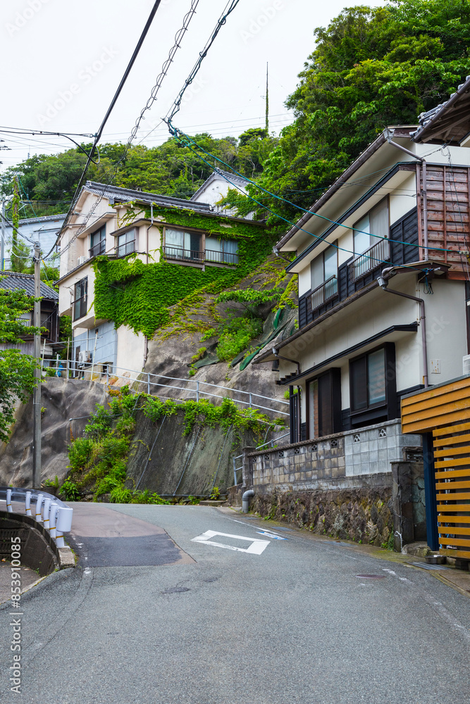 春の港町の風景 鳥取県 田後港 春の港町の風景 鳥取県 田後港