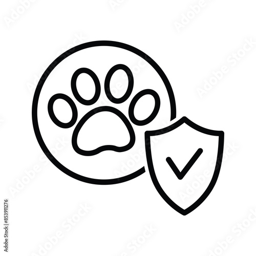 animal care and protection icon dog cat paw icon 