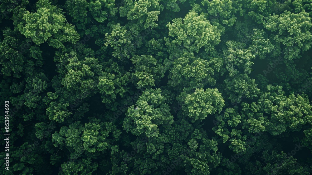 Aerial View of Lush Green Forest, Generative AI Aerial View of Lush Green Forest, Generative AI