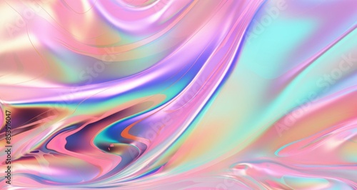 Abstract holographic background in pink and blue colors