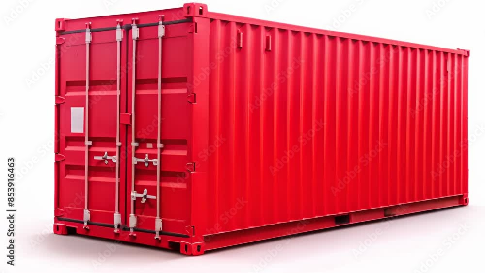 Containerization Revolution: Red Cargo Boxes Containerization Revolution: Red Cargo Boxes
