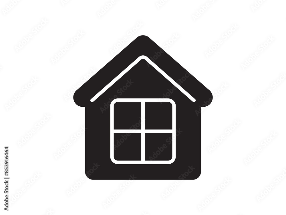 Icon a house representation, isolated against a clean background. This simple vector symbol evokes a sense of warmth and security, embodying the concept of home. Icon a house representation, isolated against a clean background. This simple vector symbol evokes a sense of warmth and security, embodying the concept of home.