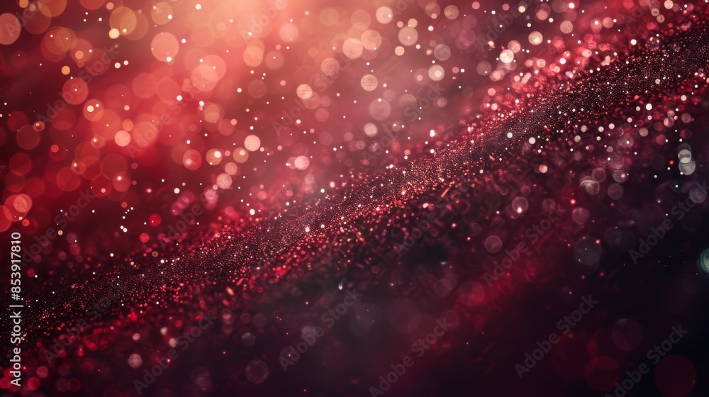 Abstract Red Glitter Background with Bokeh Abstract Red Glitter Background with Bokeh