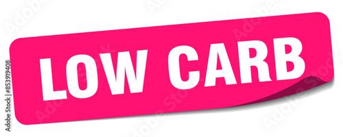 low carb sticker. low carb label