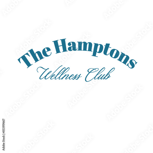 The Hamptons wellness health sun retreat club Graphic Tee Slogan vector Fashion t-shirt Trending emblem crest logo Apparel Badge Cute Tshirt  artwork typography tote