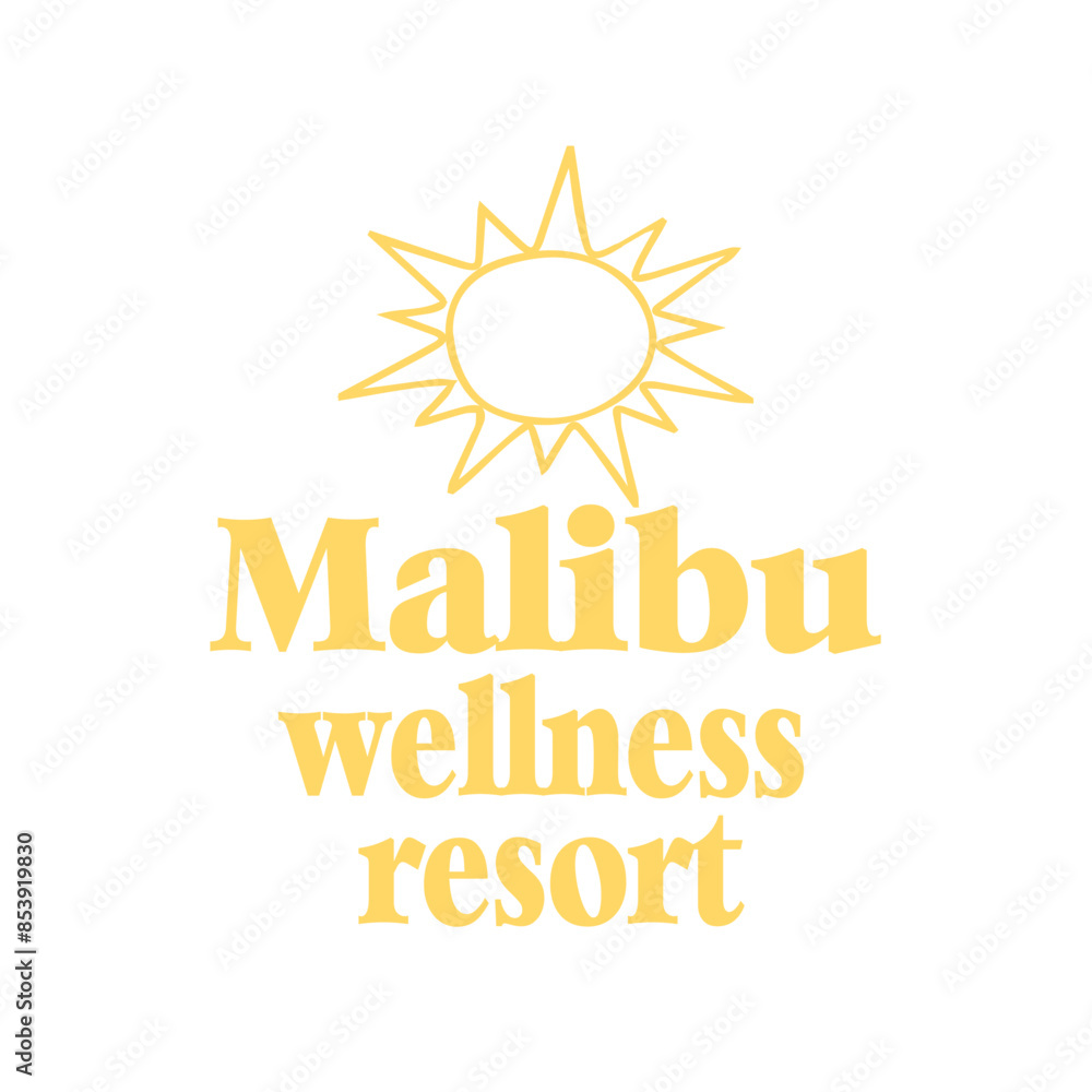 Fototapeta premium Yoga College Wellness Slogan Namaste Yogi Well Health Club Slogan logo Vector Malibu Sun 
