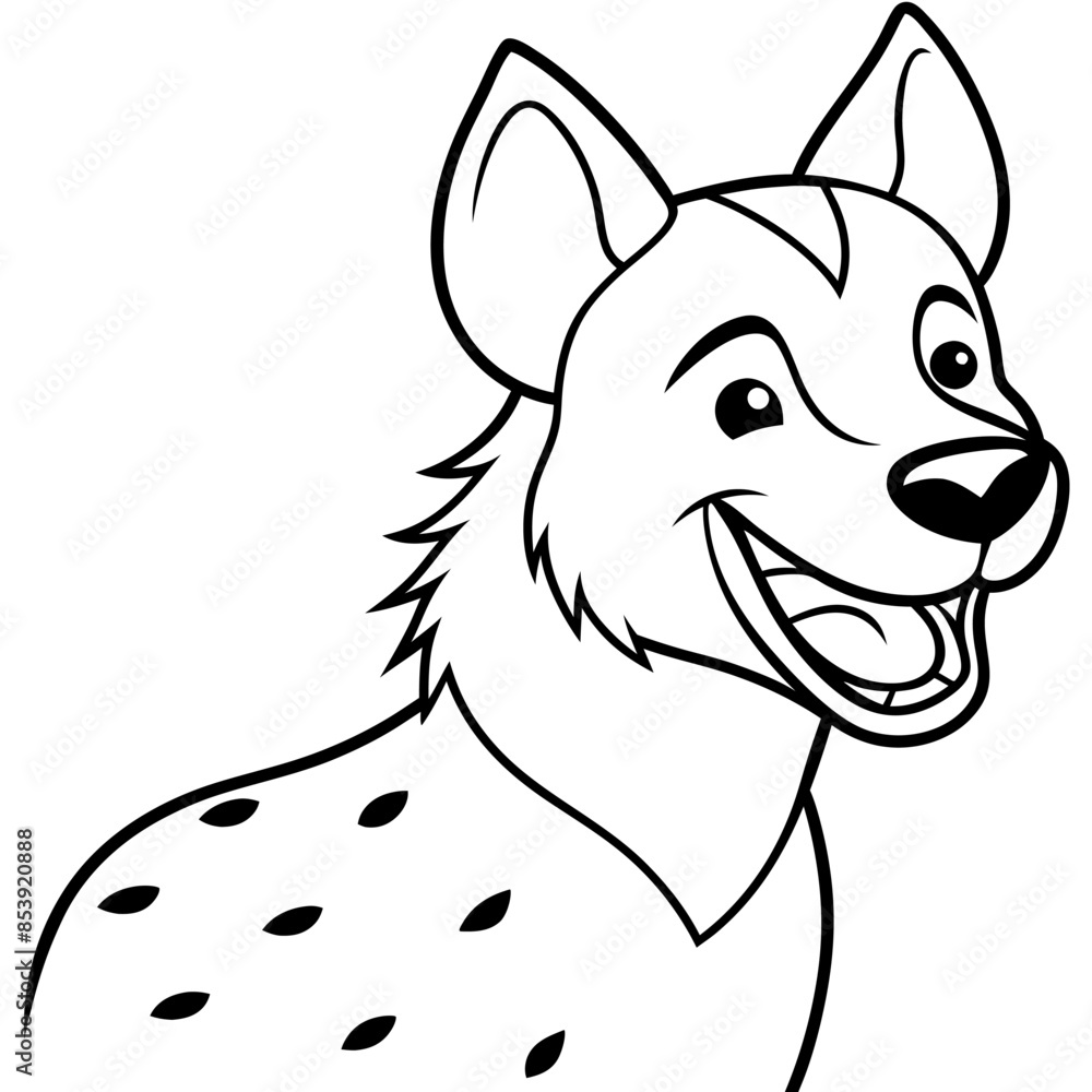 Fototapeta premium Vector illustration of Wild animals cartoons - Coloring book. Happy animal coloring pages