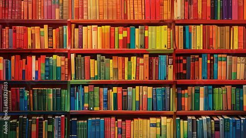 colorful bookshelves, wallpaper, fun, enjoyment and beauty of knowledge media
