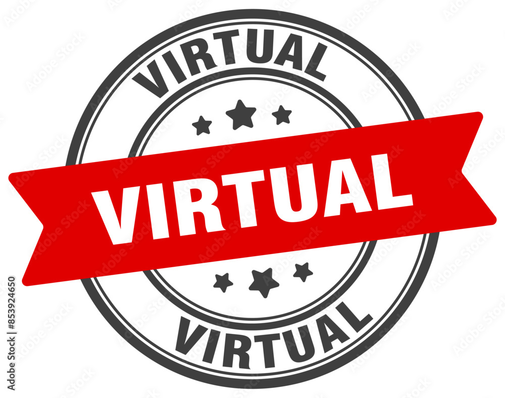 virtual stamp. virtual label on transparent background. round sign virtual stamp. virtual label on transparent background. round sign