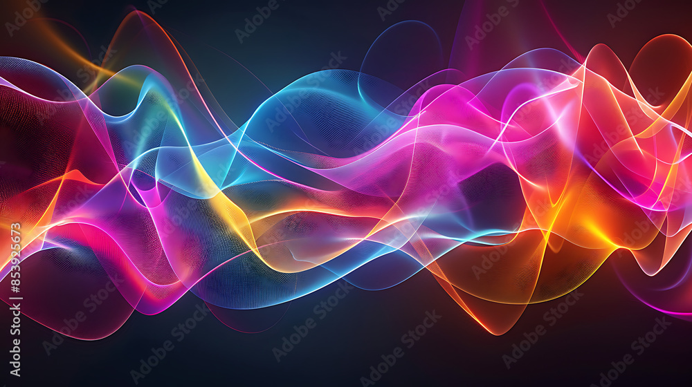 Fototapeta premium Symphony of Vibrant Abstract Curves and Patterns