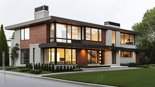 A large house with a lot of windows and a black roof © WETDREAM