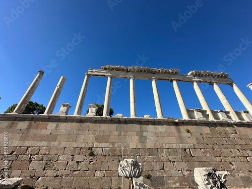 Bergama Acropolis Archaeological - Pergamon was established in the 3rd century BC as the capital of the Attalid dynasty. photo