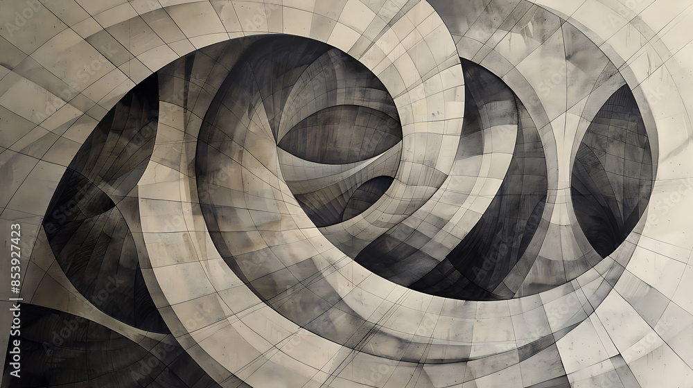 Fototapeta premium Symphony of Vibrant Abstract Curves and Patterns