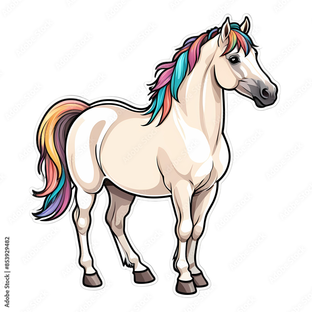 Kawaii Cute Horse Stickers, CLipart Kawaii Cute Horse Stickers, CLipart