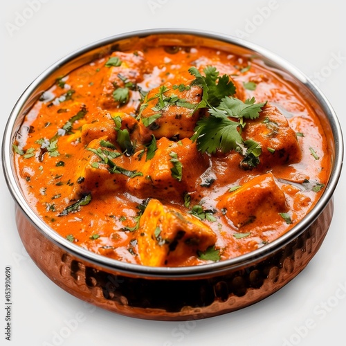 Paneer tikka masala, transparent background photo