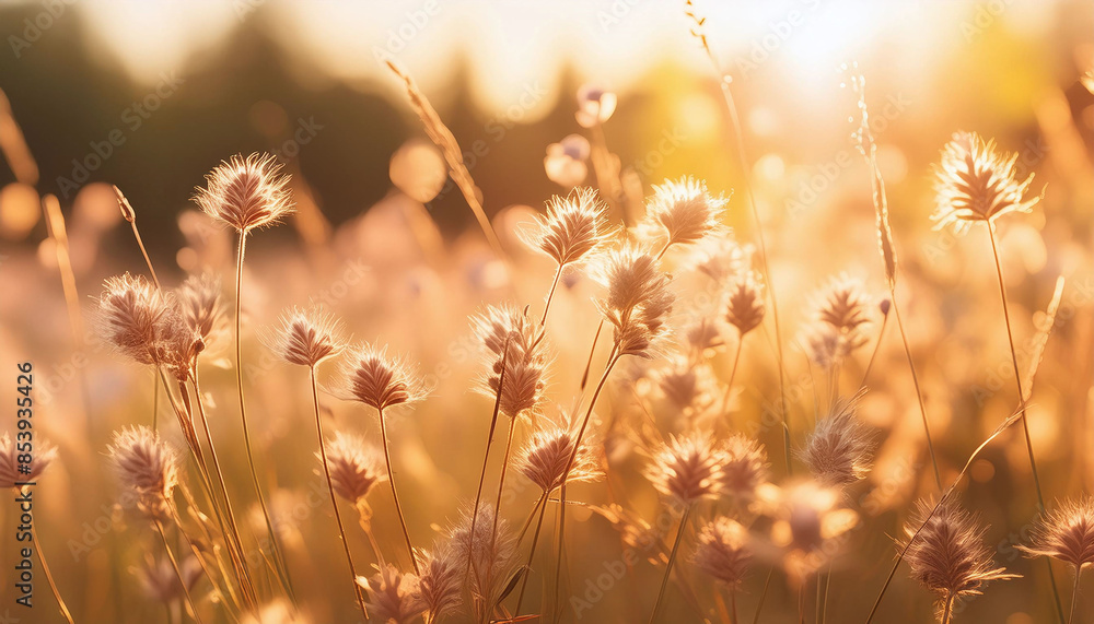 Obraz premium sunset in the grass