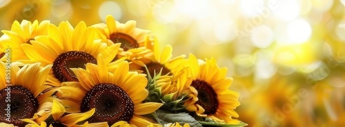 Sunflower banner background