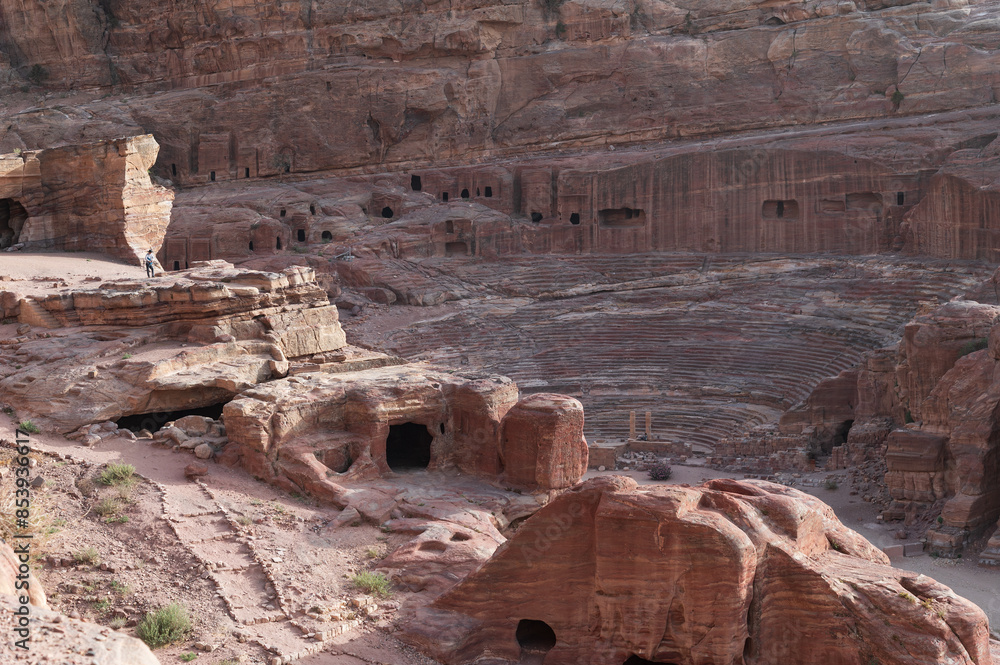 Petra, el teatro romano, vista aerea, Jordania. Petra, el teatro romano, vista aerea, Jordania.