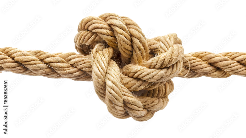 Thick Rope Tied in a Knot,cutout on transparent backgrounds. Thick Rope Tied in a Knot,cutout on transparent backgrounds.