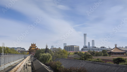 The corner tower overlooking the Shenwu Gate of the Forbidden City in Beijing - China Zun photo