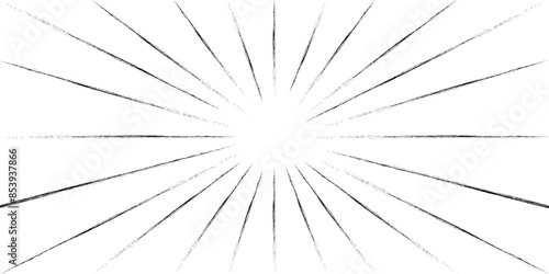 Abstract comic book radial flash explosion lines isolated. Superhero vector illustration design. Bright black light strip burst background. Flash ray blast glow. Manga anime speed lines frame.