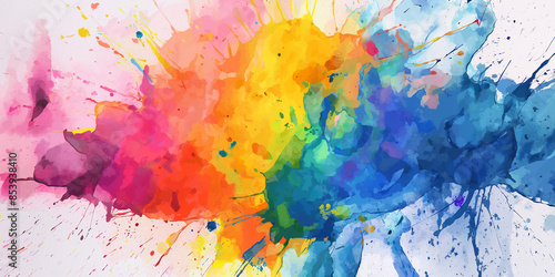 Einzigartiger abstrakter Farbklecks in bunten Farben Hintergrund Motiv