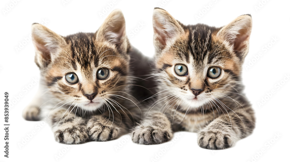Twin Kittens,cutout on transparent backgrounds. Twin Kittens,cutout on transparent backgrounds.