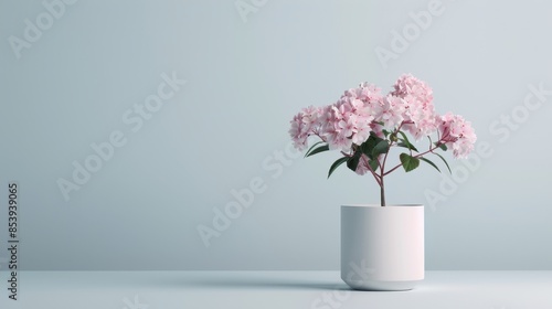 compact vintage flower vase with craggy stratified texture in faded pink and cream classic silhouette minimalist pose clean white background in clean studio lighting product photography highly