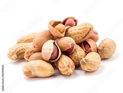 Kacang tanah (Arachis hypogaea) or groundnut. Raw peanuts
