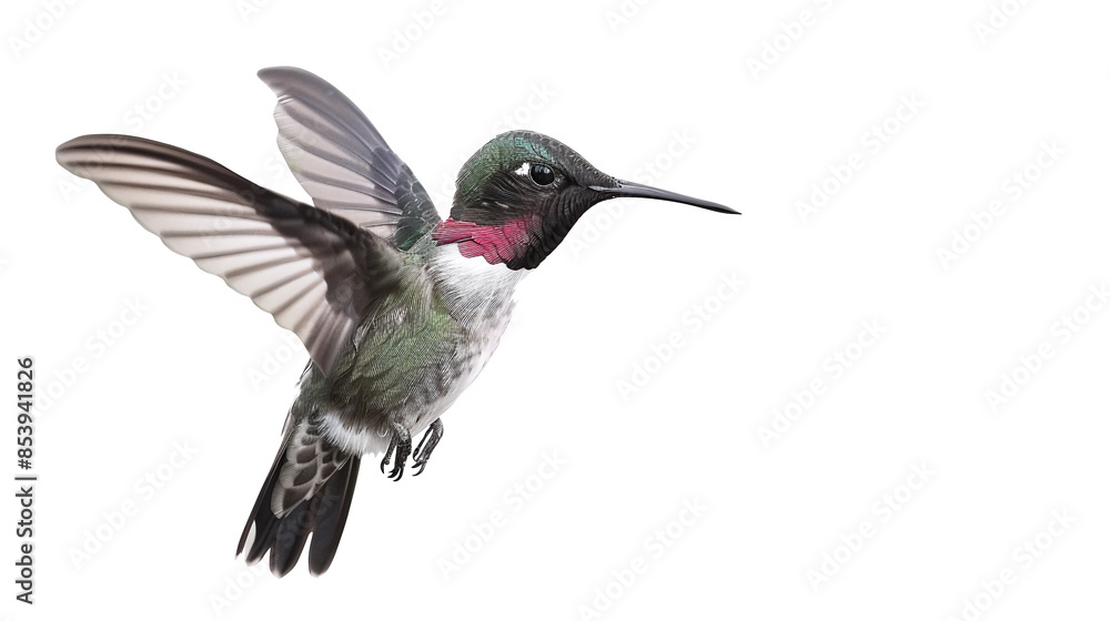 Naklejka premium hummingbird flying isolated against transparent background