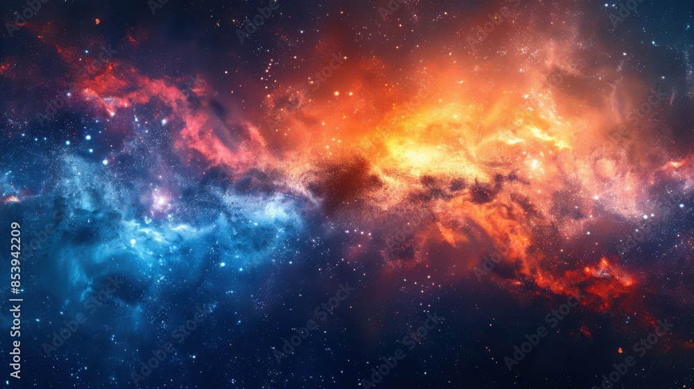 Fototapeta premium abstraction of solar system galaxy, star and planet.