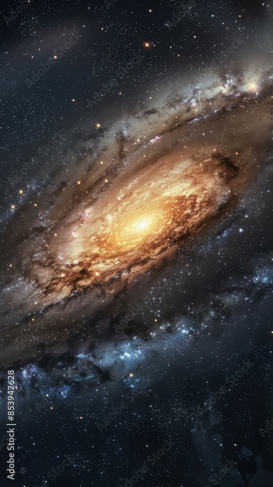 Fototapeta premium abstraction of solar system galaxy, star and planet.