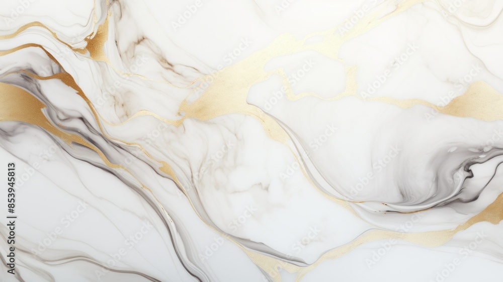 Obraz premium Marble White and Gold texture background. Luxury stone ceramic art wallpaper. Marble granite white with gold texture interiors design.