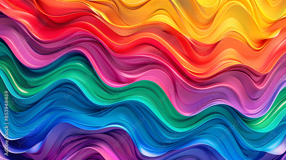 A vibrant digital artwork showcasing a mesmerizing symphony of colors flowing in a wave-like pattern. The smooth, undulating lines create a sense of movement and energy A vibrant digital artwork showcasing a mesmerizing symphony of colors flowing in a wave-like pattern. The smooth, undulating lines create a sense of movement and energy